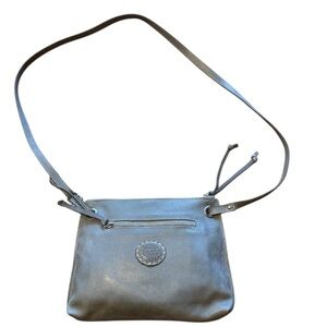 Roots grey calf  Leather Crossbody Bag used once